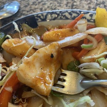 A Taste of Thai - T A. 3 Flavor Fish small pieces of Halibut - Thai Near Me - Anchorage, Alaska
