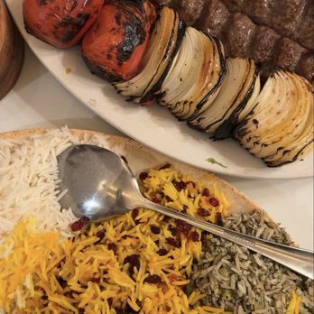 Toranj - Beef Koobideh Juicy Chicken Roll Baghali Polo Side Zereshk Polo Side - Persian/Iranian Near Me - Manhattan Beach, California Toranj - Beef Koobideh Juicy Chicken Roll Baghali Polo Side Zereshk Polo Side - Persian/Iranian Near Me - Manhattan Beach, California