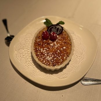 The River Palm Terrace - Tahitian Vanilla Bean Creme Brulee - Steakhouses Near Me - Edgewater, New Jersey The River Palm Terrace - Tahitian Vanilla Bean Creme Brulee - Steakhouses Near Me - Edgewater, New Jersey