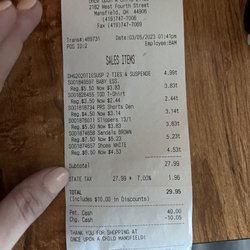 Once Upon A Child - Receipt showing proof of being ripped off