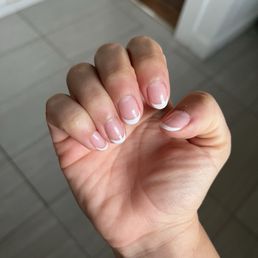 French tip gel manicure French tip gel manicure