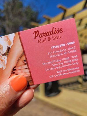 PARADISE NAIL & SPA 【611 Oneida St, Minocqua, Wisconsin】 Nail Salons