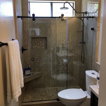 C&C Glass - Top Rail Series Shower Enclosure - Windows Installation Near Me - Chula Vista, California