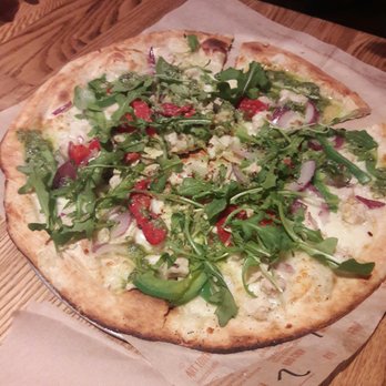 Blaze Pizza - Green stripe pizza with extra toppings. - Pizza Near Me - Cabazon, California