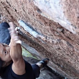 Emily Ho on Animal Acts (V5) -- Hueco Tanks, TX Emily Ho on Animal Acts (V5) -- Hueco Tanks, TX