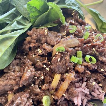Bopbox - Bulgogi Bopbowl with spinach (extra) - Asian Fusion Near Me - Seattle, Washington