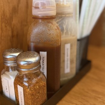 Katsu Zen - All the sauces and add ins are ready for you. - Japanese Near Me - Honolulu, Hawaii Katsu Zen - All the sauces and add ins are ready for you. - Japanese Near Me - Honolulu, Hawaii
