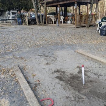 Rainbow Campground - One of three horseshoe pits - Fishing Near Me - Saltville, Virginia