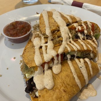 Corner Cafe - Black bean and quinoa quesadilla special with a chili lime sauce - Breakfast & Brunch Near Me - Newport, Rhode Island Corner Cafe - Black bean and quinoa quesadilla special with a chili lime sauce - Breakfast & Brunch Near Me - Newport, Rhode Island