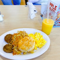 Huddle House - As for healthier options, do they have turkey sausage.