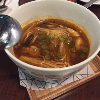 Paper Bird - Fresh tofu, spicy mussel broth, enoki - Asian Fusion Near Me - Sydney, NSW