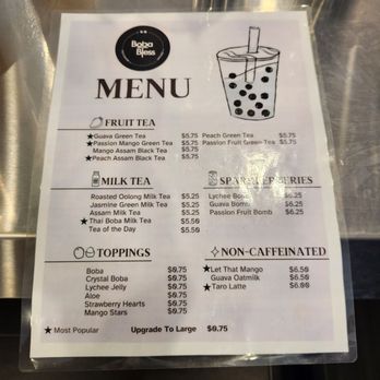 Boba Bless - Menu offerings - Tea Rooms Near Me - San Mateo, California