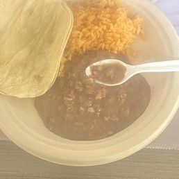 Rice, beans and tortillas Rice, beans and tortillas
