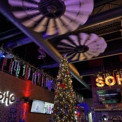 Soho Chicken - The restaurant is decorated so cute for the holidays!
