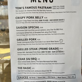 Gold Banh - Sandwich menu - Salad Near Me - Long Beach, California
