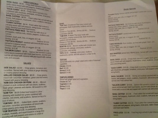 Menu photo 6 Pattaya Thai & Sushi Clearwater, FL Menu photo 6 Pattaya Thai & Sushi Clearwater, FL