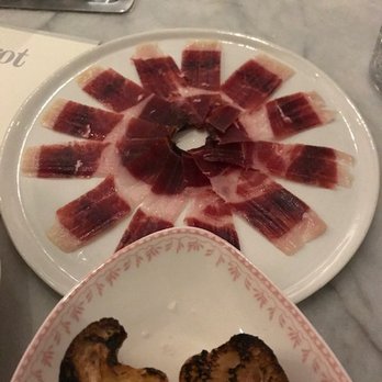 Margot - Grilled house-made focaccia w/jamon iberico de bellota - Spanish Near Me - Culver City, California Margot - Grilled house-made focaccia w/jamon iberico de bellota - Spanish Near Me - Culver City, California