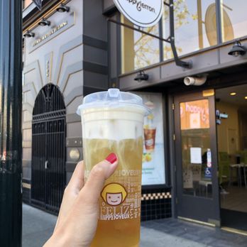 Happy Lemon - Oolong tea with salted cheese ($4.75 large) - Bubble Tea Near Me - Berkeley, California