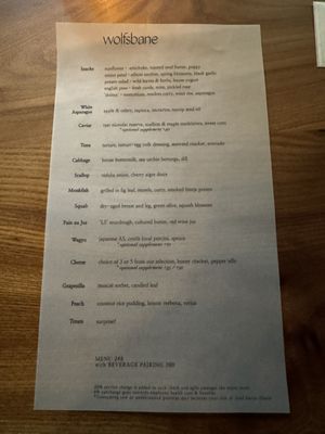 Menu photo 2 Wolfsbane San Francisco, CA
