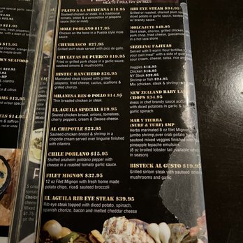 El Aguila Dorada - Menu - Mexican Near Me - Bayonne, New Jersey