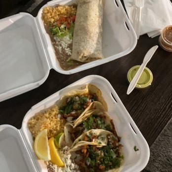 Tortillas Restaurant - Al Pastor Burrito ; Al Pastor Tacos - Mexican Near Me - Cathedral City, California