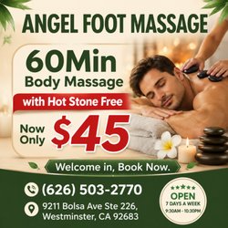 60Min Body Massage with Free Hot Stone, Now Only $45