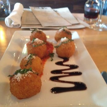 Nook Kitchen - Aranchini- fried rice balls- waitress tells me it's 1 calorie per ball- hmmm, I'm not sure I believe her! - Italian Near Me - Phoenix, Arizona Nook Kitchen - Aranchini- fried rice balls- waitress tells me it's 1 calorie per ball- hmmm, I'm not sure I believe her! - Italian Near Me - Phoenix, Arizona