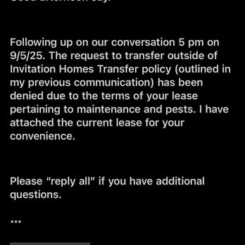 Invitation Homes - Email exchange with Invitation Homes - Property Management Near Me - Roseville, California