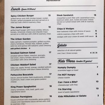 The Urban Artisans - Menu - Cafes Near Me - Sydney, NSW