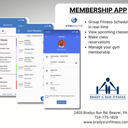 Use our Gymmaster App to manage your account, schedule training and classes and more!