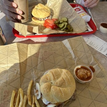 Roy Rogers - Two regular roast beef sandwiches, holster of fries, abd a chocolate milkshake. - Fast Food Near Me - La Plata, Maryland Roy Rogers - Two regular roast beef sandwiches, holster of fries, abd a chocolate milkshake. - Fast Food Near Me - La Plata, Maryland