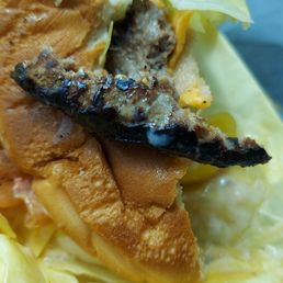 Burned hamburger  annd prices are now ridiculously high. Cheeseburger combo almost $15 dollars.