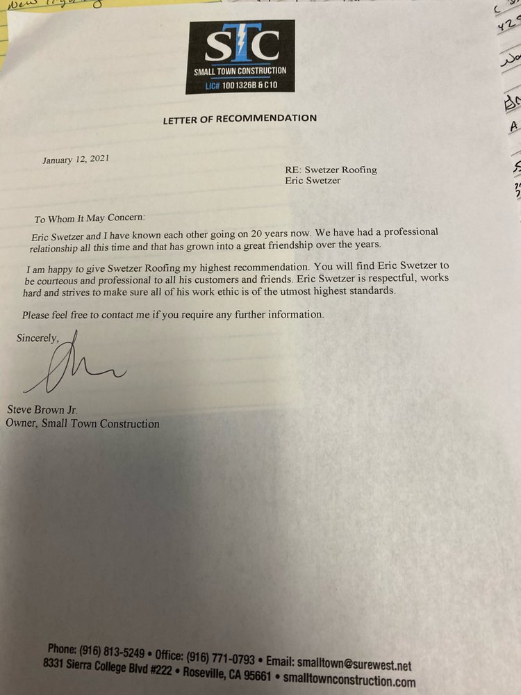 Slide of Eric Schweitzer Roofing