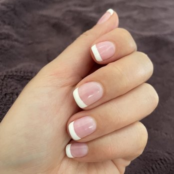 Royal Spa Lounge - French tip gel done by Helen :) - Nail Salons Near Me - San Jose, California
