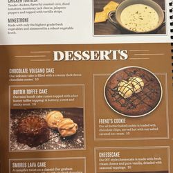 Frends Brewhouse - Current menu 06/2025