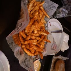 Chickie's & Pete's - Original crabfries, with cheese sauce. Usually has two sides of cheese, but we finished one before the picture was taken!