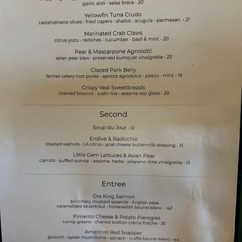 Zasu - Menu 5/2026 - New American Near Me - New Orleans, Louisiana