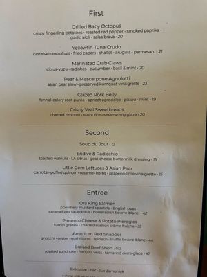 Menu photo 2 Zasu New Orleans, LA