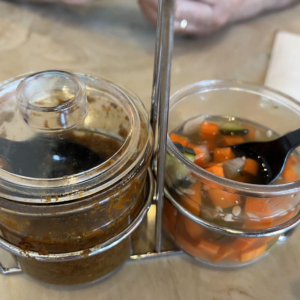 Sate Texas - Sambal and marinated carrots - Indonesian Near Me - Round Rock, Texas Sate Texas - Sambal and marinated carrots - Indonesian Near Me - Round Rock, Texas