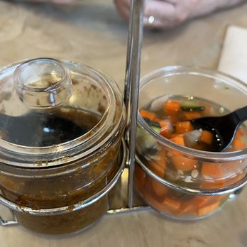 Sate Texas - Sambal and marinated carrots - Indonesian Near Me - Round Rock, Texas