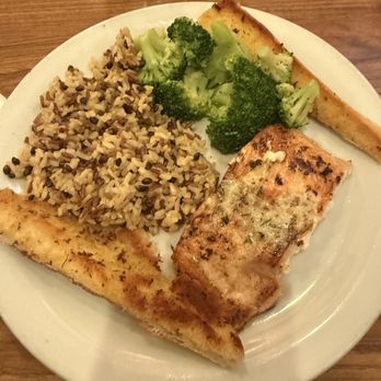Denny's - Wild Alaska Salmon with broccoli and rice - Diners Near Me - Jeffersonville, Ohio Denny's - Wild Alaska Salmon with broccoli and rice - Diners Near Me - Jeffersonville, Ohio