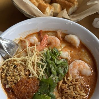 Secret Congee - Tom Yum Shrimp Congee - Asian Fusion Near Me - Seattle, Washington