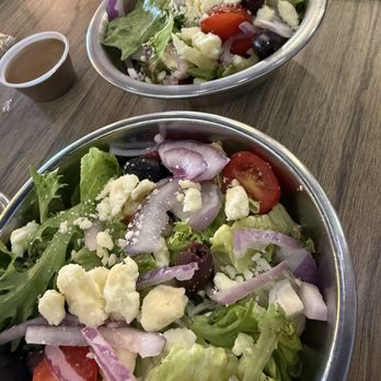 Rock’n Dough - They split the greek salad for is which was nice - Pizza Near Me - Cordova, Tennessee