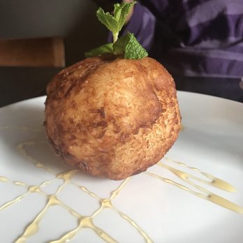Rain II - Fried Ice Cream. This was full of coconut flavors inside and out. I dream about this dessert. - Thai Near Me - New York, New York