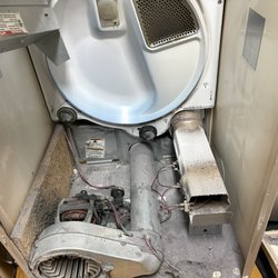 Cowboy Appliance Service & Repair - A little lint goes a long way. Cleaned this dryer inside and out for better performance and safety.