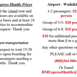 RM Express Shuttle - Affordable prices!