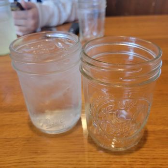 Gramma's Kitchen & Checkered Flag - two mason jars on a table - Breakfast & Brunch Near Me - Walcott, Iowa