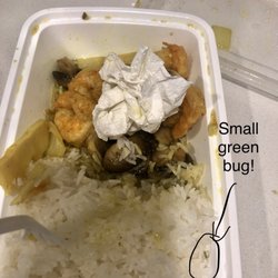 Beijing Restaurant - Curry shrimp and "vegetables" (a ton of mushrooms & onions) oh and a bug and two hairs!!