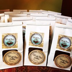 Wolf Bay Coffee - Packaged Peru coffee headed for Liquid Life Cafe in Orange Beach, AL