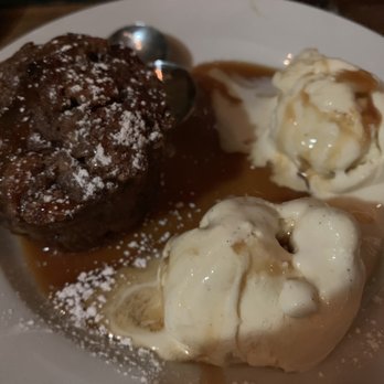 Speakeasy - Bread pudding - too sweet due to caramel underneath and a bit too dense... - New American Near Me - Petaluma, California Speakeasy - Bread pudding - too sweet due to caramel underneath and a bit too dense... - New American Near Me - Petaluma, California